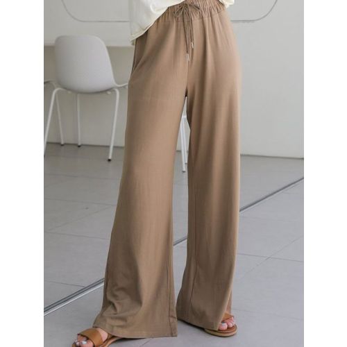 Loose Plain Casual Pants